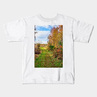 Autumn Meadow Landscape Kids T-Shirt